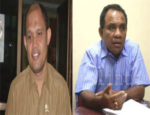 Ketua DPRD NTT Anwar Puageno (Kanan) Gubernur NTT Frans leburaya